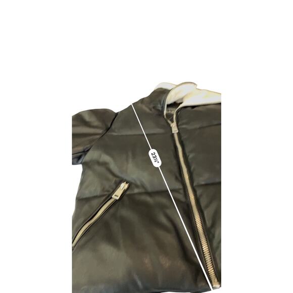 Levi's Women's Sherpa Collar Faux Leather Bomber Jacket Black - Picture 9 of 11